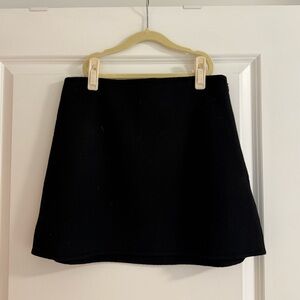 Theory Black Mini A-Line Skirt